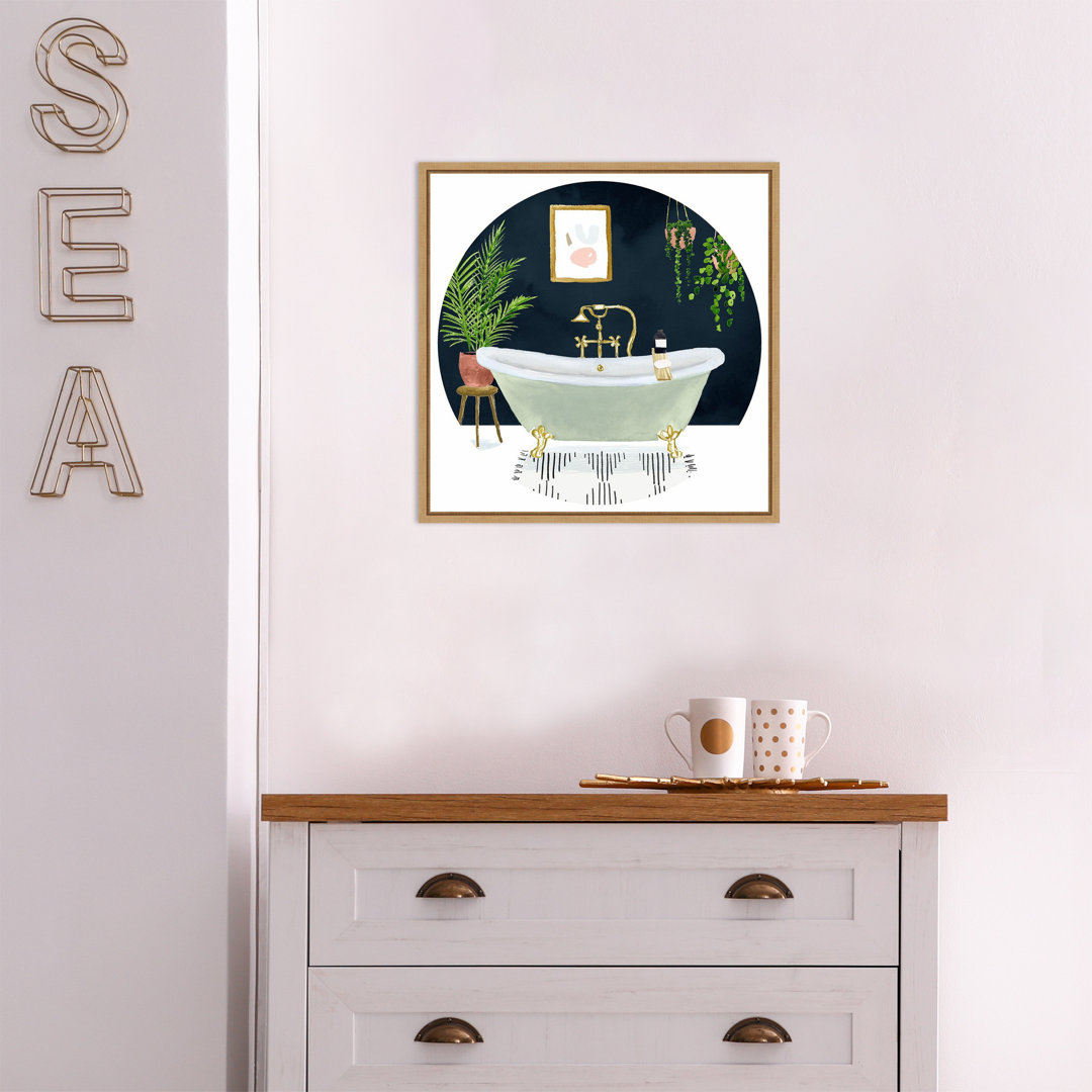 'Homebody' by Victoria Borges - Floater Frame Print on Canvas Everly Quinn Frame 