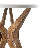 Moty Crossed Legs Round End Table, with Tripod Base for Modern Farmhouse, Boho-557122159