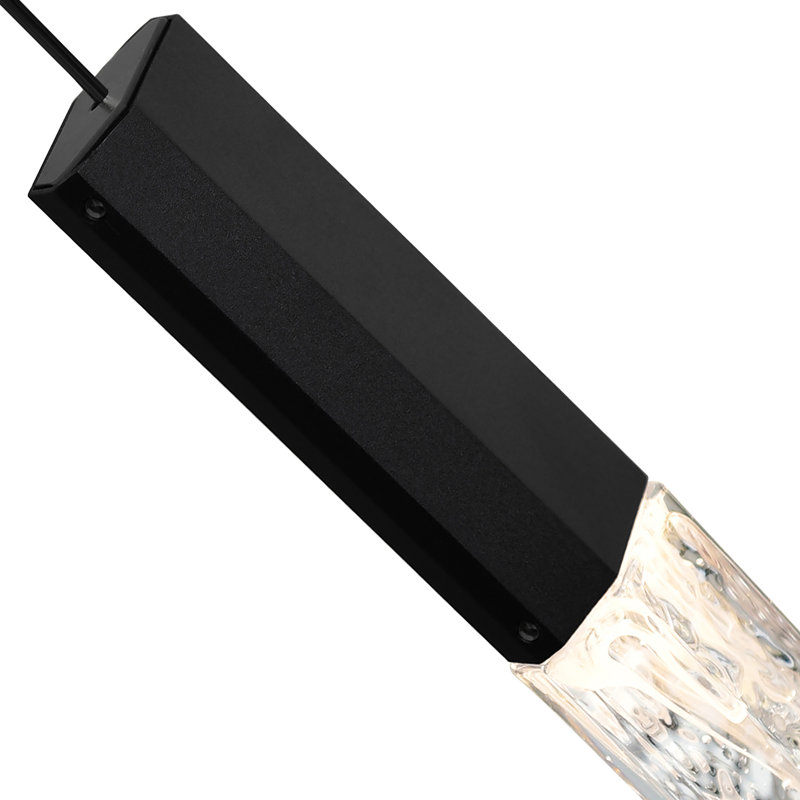 Mini-luminaire suspendu noir à DEL intégré, Noir