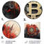 «Red Bitcoin Crypto monnaie III» - art mural en métal à la mode-505084386