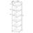 6-Tier Corner Bookcase In Cappuccino Finish | Gift Idea