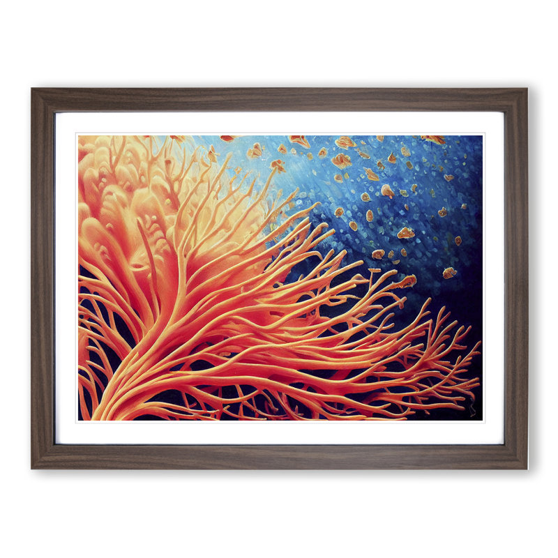 Coral Reef Vol.2 - Framed Print, 34cm H x 46cm W x 2cm D, Walnut Framed