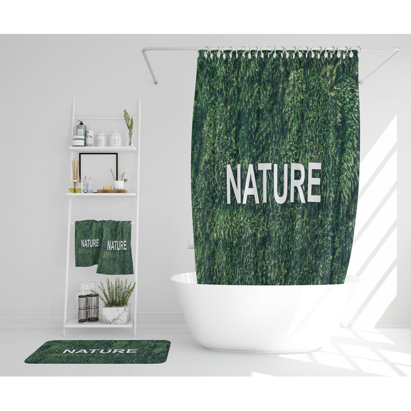 Naticha Polyester Shower Curtain Set