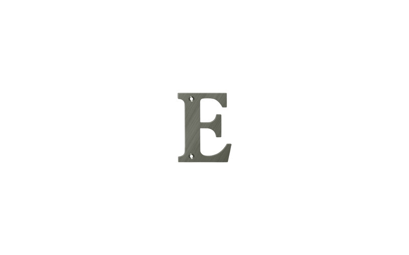 4" H Brass House Letter, Lifetime Brass, F