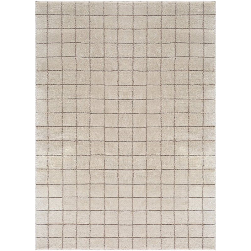 Our PNW Home x Livabliss Boho Scandi High Pile Ivory Area Rug, Rectangle 5'3" x 7'