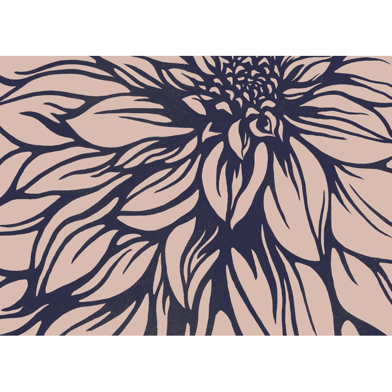 Fleur de dahlia, toile illustrative de salon