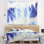 Collage bleu abstrait avec tapisserie de taches-28482754