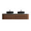 Meuble-lavabo mural de 72 pouces avec lavabo double ovale noir à rayures et tiroirs de rangement-381137888-381137900-381137903