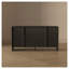 Buffet 60 po en stratifié grain de bois noir avec rangement