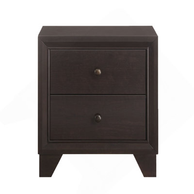 Espresso 2-Drawer Nightstand