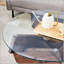 Table basse ronde en verre, 33,4 po