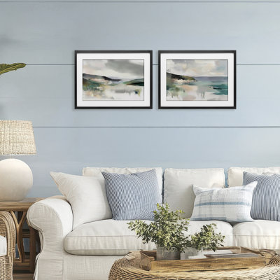 Abstract Wild Rhythms 2pc Framed Print Under Glass Set, design by Mona Grace