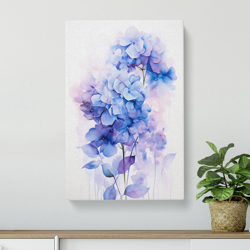 Hydrangea Gestural - No Frame Print, 50cm H x 35cm W x 3cm D