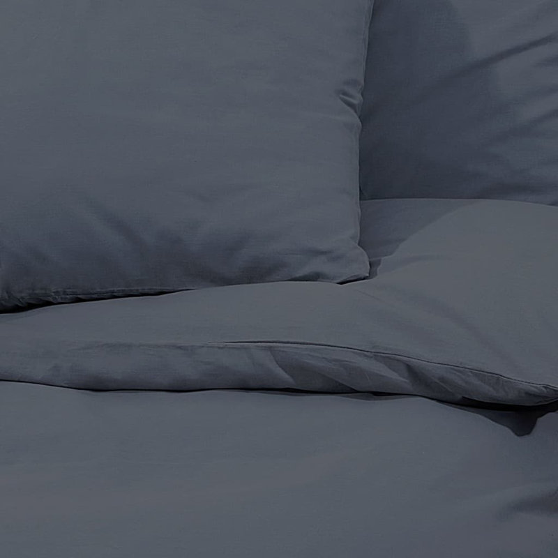 Modern & Contemporary Duvet Cover Set, 200 x 200 cm - 2 Pillowcases (60 x 70 cm), Anthracite