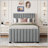 Modern Velvet Upholstered Platform Bed with Trundle-1686081475