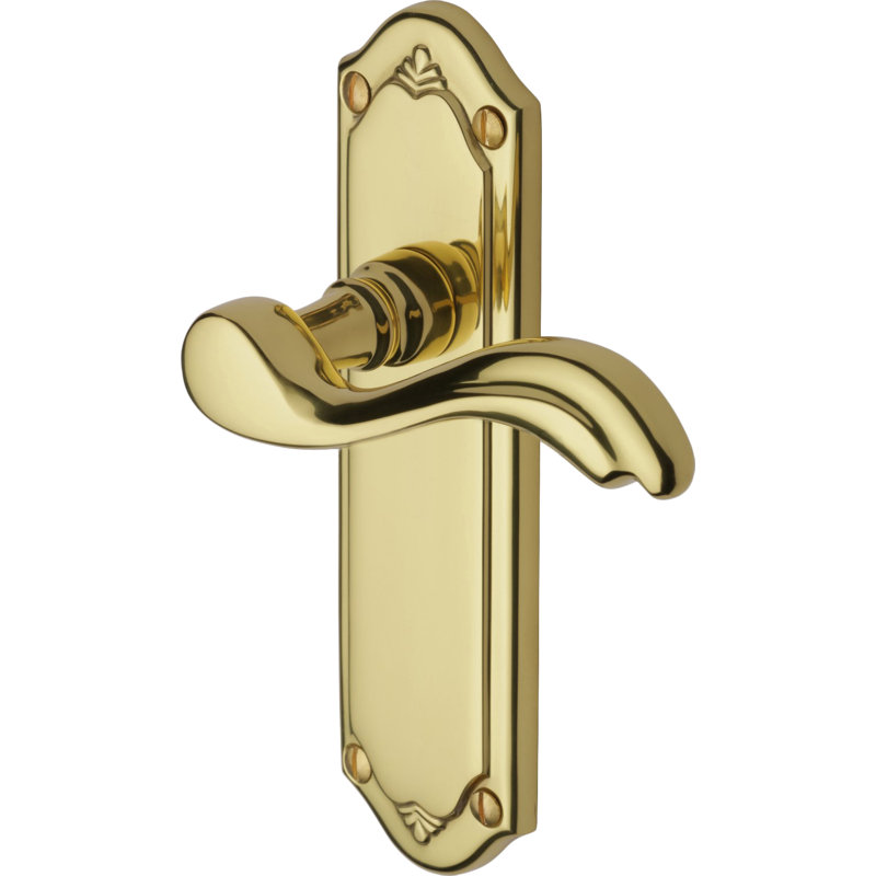 Heritage Brass Heritage Door Handle Lever Latch Lisboa Design, Polished Brass