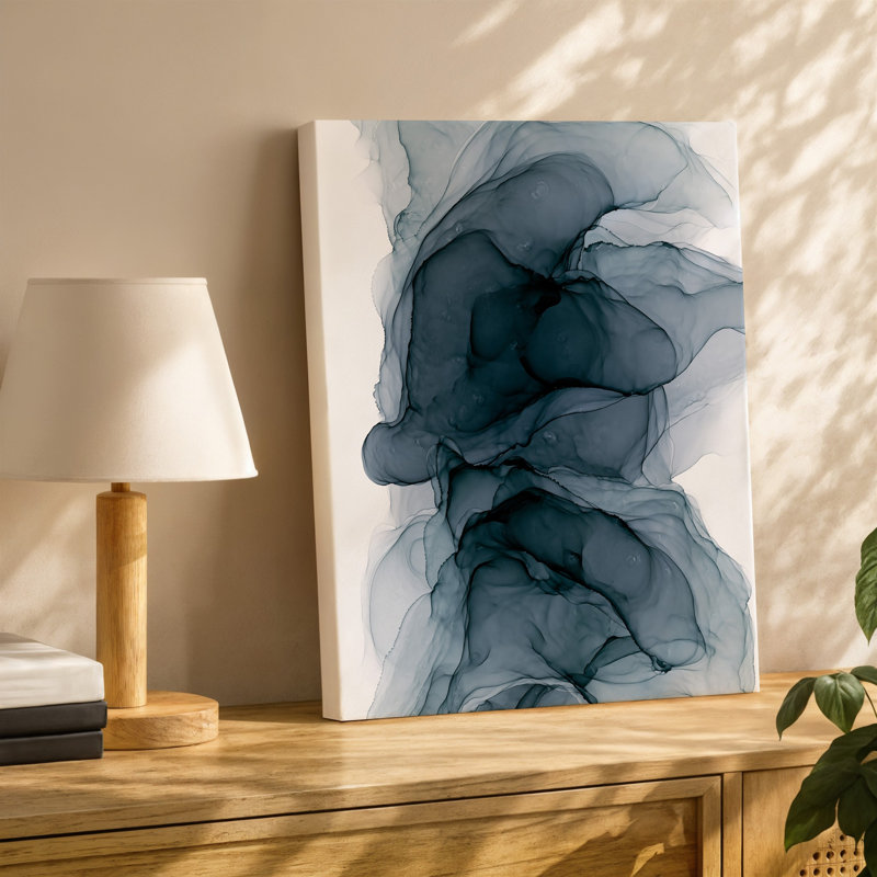Reproduction d'art abstrait numérique sur toile, "Fumée éthérée", H 11 po x l 14 po