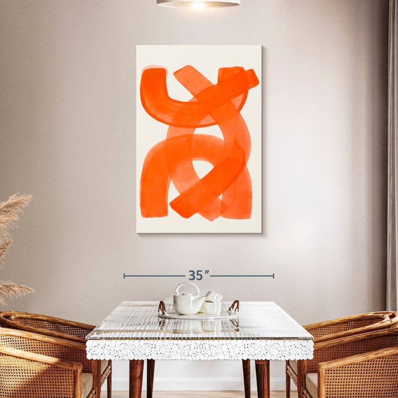 Avery Orange Brush Strokes, 45" H x 30" W