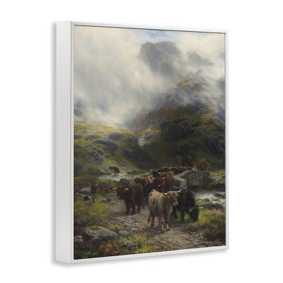 «Moody Highland Cows Herd», dessin par Arlington Prints