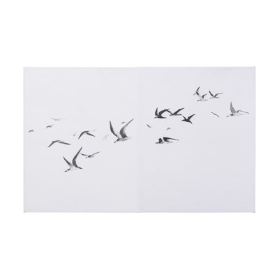 Toile texturée brodée «Fly Away a Hand»