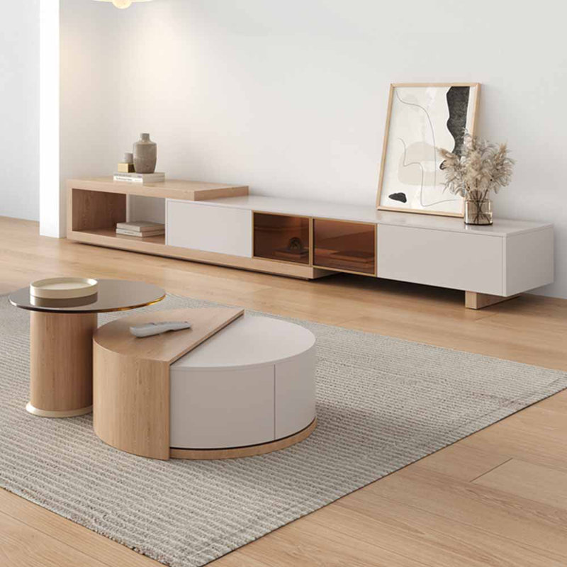 Multi-functional TV cabinet tea table combination