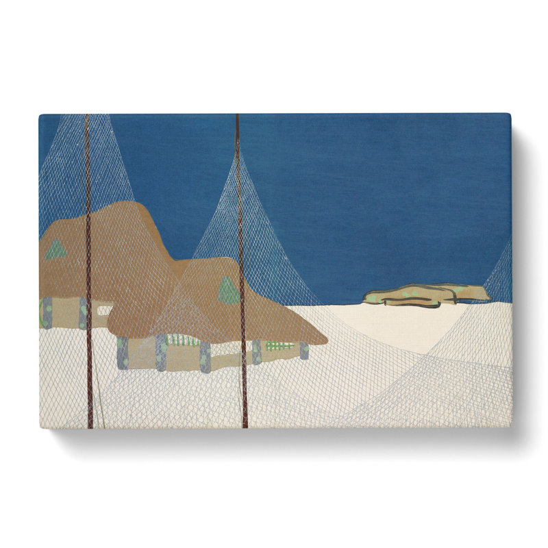 Fishing Village by Kamisaka Sekka - Wrapped Canvas, 40cm H x 60cm W x 3cm D