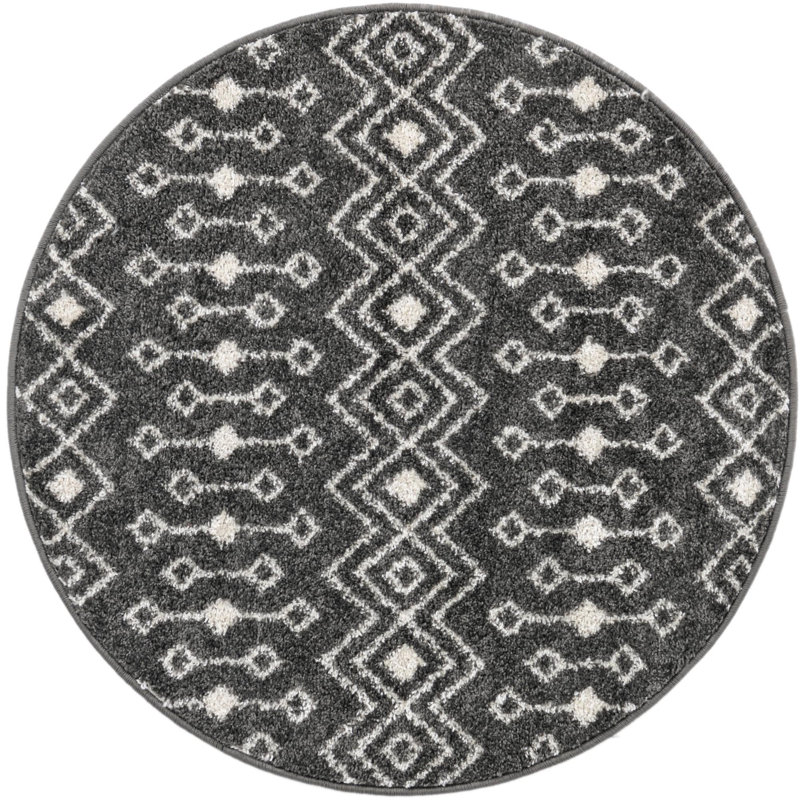 Abstract Indoor Rug, Round 3'3"
