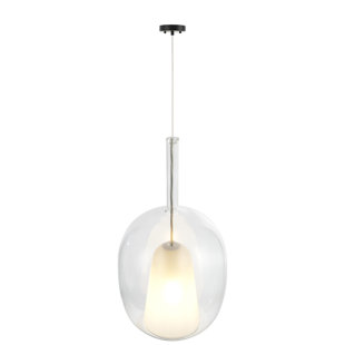 Luminaire suspendu Dusk - noir - transparent
