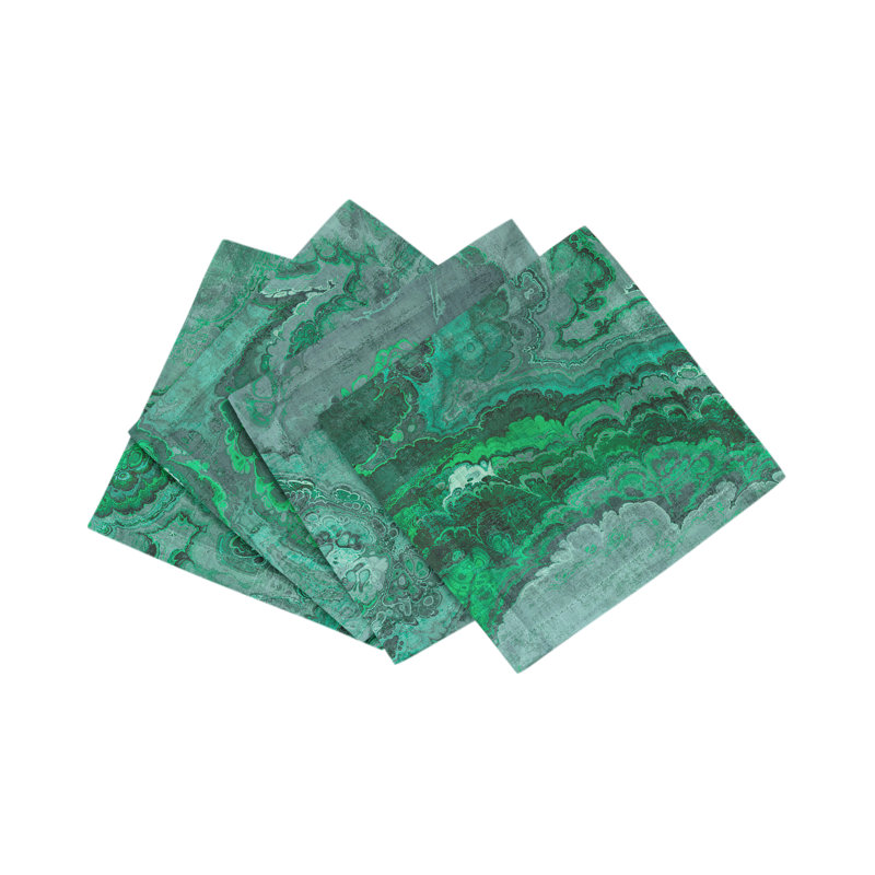Square Napkins, Malachite