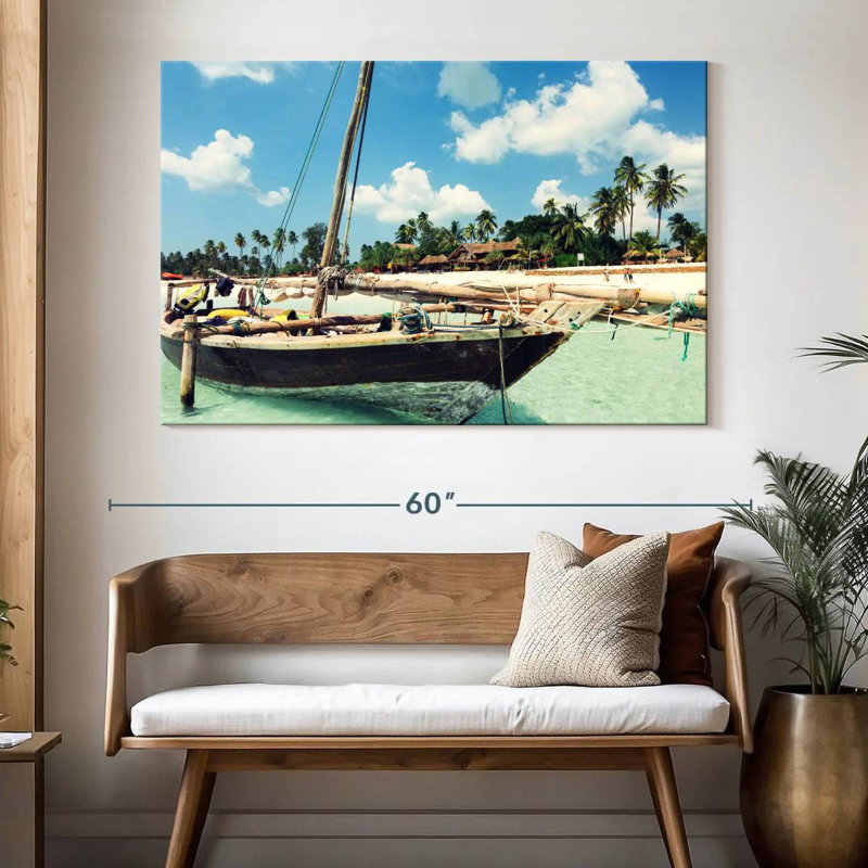 Bateau Mehar Zanzibar Island, H 34 po x l 51 po