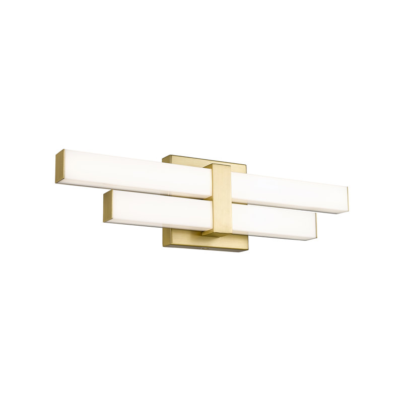 Brinli 2 - Light Dimmable LED Vanity Light, Modern Gold