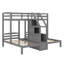Twin Over Twin & Twin Bunk Bed With Built-In Staircase And Storage Drawer