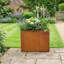 Galvanised Trough Planter - 90cm X 82cm-904943593