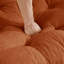 Canapé en L Chenille Cloud avec garniture pompon et repose-pieds mobile-1852581875