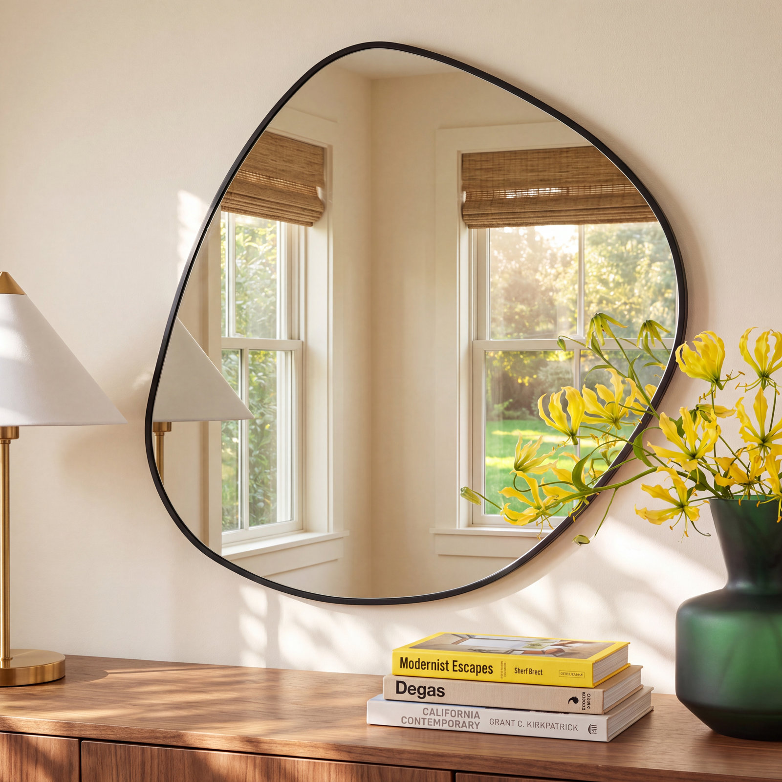 Eastie Accent Mirror, Black, 37" x 36"