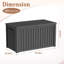 Boîte de rangement verrouillable en résine résistante à l'eau 55,56 "l 180 gallons (noir)-126754862-98429596