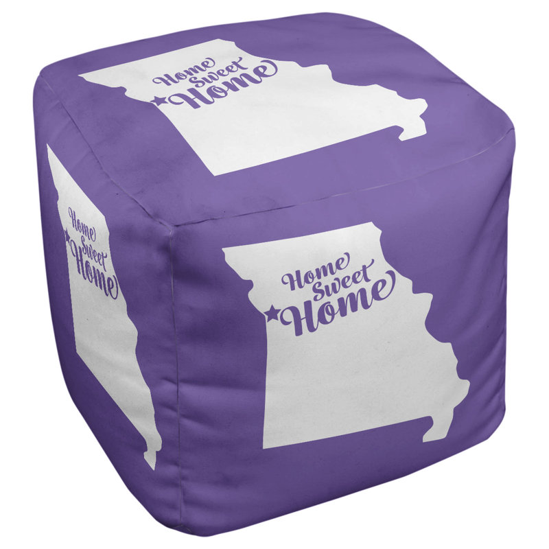 Repose-pieds cubique pour villes kansas home, Mauve