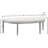 Beige Coastal Button Upholstered Bench With Weathered Gray Legs, Half Crescent Design For Space Optimization In Foyers, Structure, Easy To Clean, Requires Assembly, American Look, 55 Depth Shape -