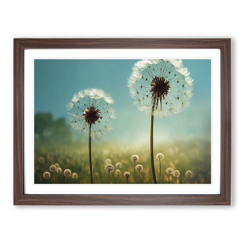 Dandelion Field Vol.5 - Framed Print, 46cm H x 64cm W x 2cm D, Walnut