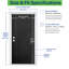 Porte d'entrée moderne en fibre de verre 36 po x 80 po Calhome avec cadre en vynylite à assemblage rapide et ensemble de moulure en brique pour porte extérieure avant droite résistant aux intempéries-129827302-129827304