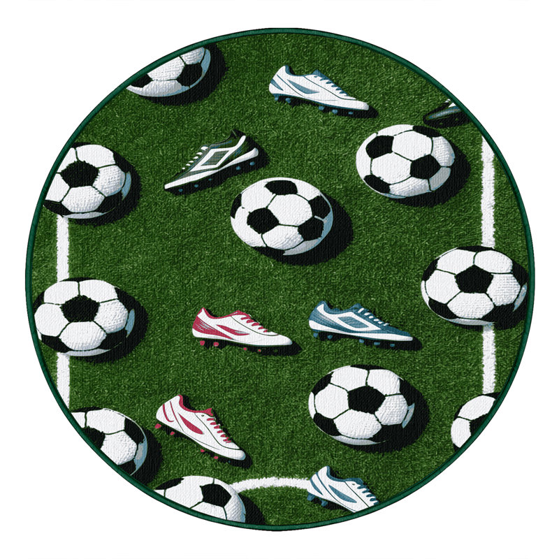 Tapis de soccer lavable, Rond 3 pi