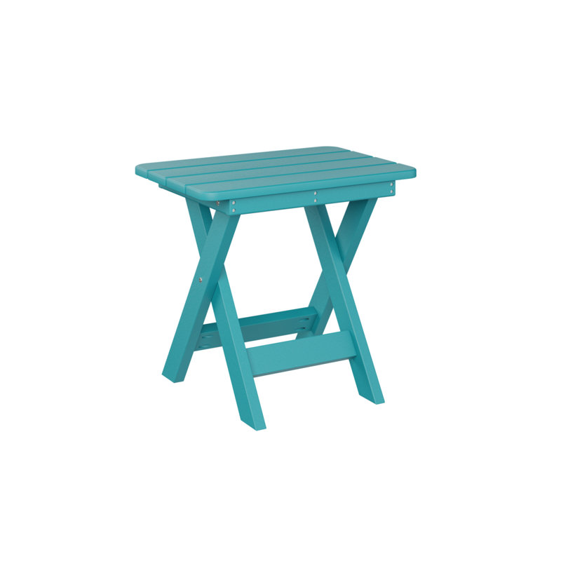 Berlin Gardens Tropical Folding End Table, Aruba Blue