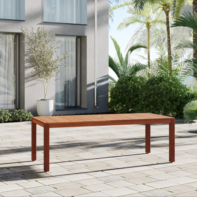 Table de patio en bois Alyisa