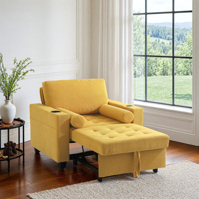 Upholstered Corduroy Armchair