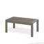 Table basse d'extérieur en métal toutes saisons 43 po x 24 po avec plateau d'aspect bois et structure kaki-1957230875