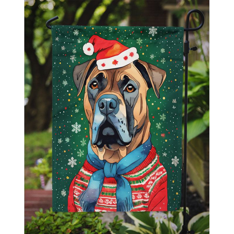 Polyester double face Noël, H 15,5 po x l 11,25 po