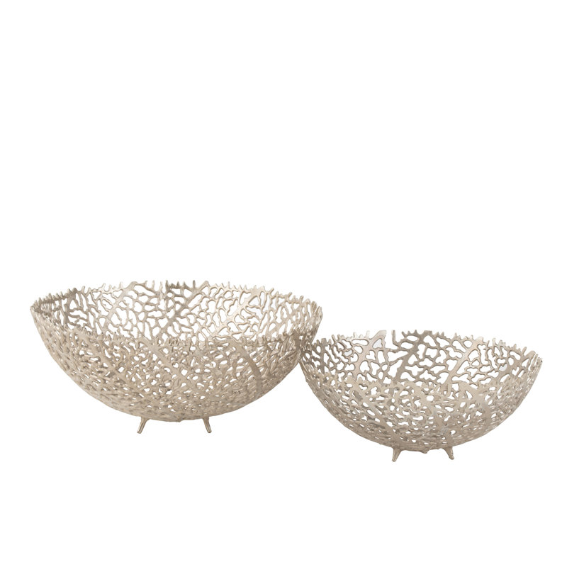 Piper Metal Decorative Bowl 1, 19cm H x 46cm W x 46cm D