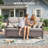Simino 72" Wide Straight All Weather Wicker Patio Sofa With 5" Thick Cushions-2012150936-2012150943