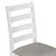 Ensemble de table de salle à manger de style rustique 6 pièces TREXM avec 4 chaises rembourrées et un banc (brun et blanc délavé)