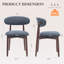 Upholstered Solid Wood Dining Chair, Curved Ergonomic Backrest, Modern Side Chair for Dining Room-409163185